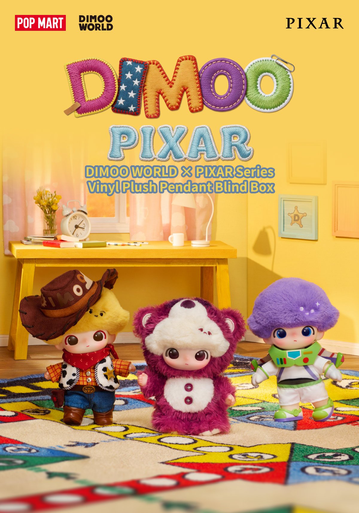 DIMOO WORLD × PIXAR シリーズ ぬいぐるみペンダント | POP MART (Japan)