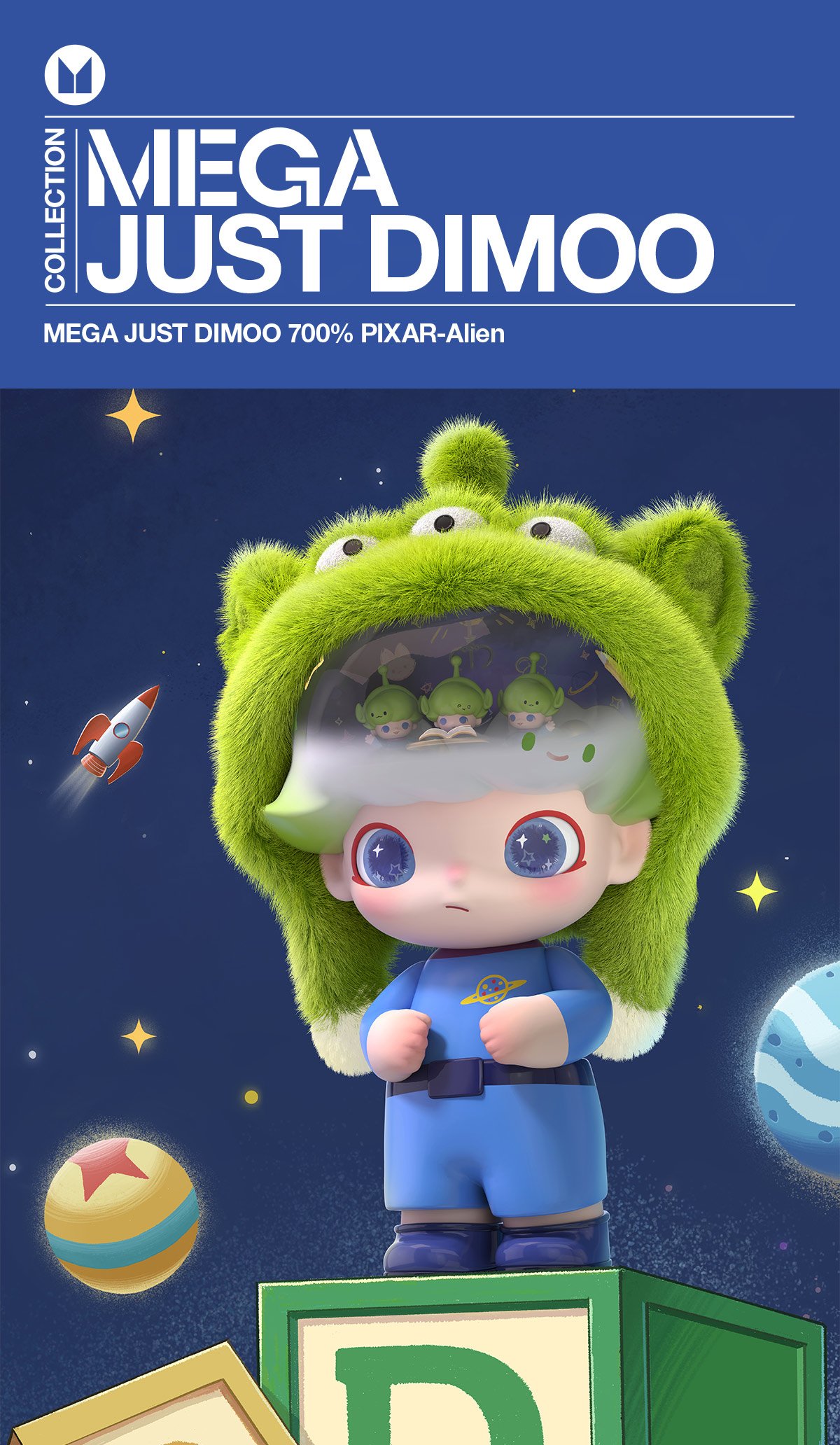 MEGA JUST DIMOO 700% PIXAR-Alien | POP MART (Philippines)