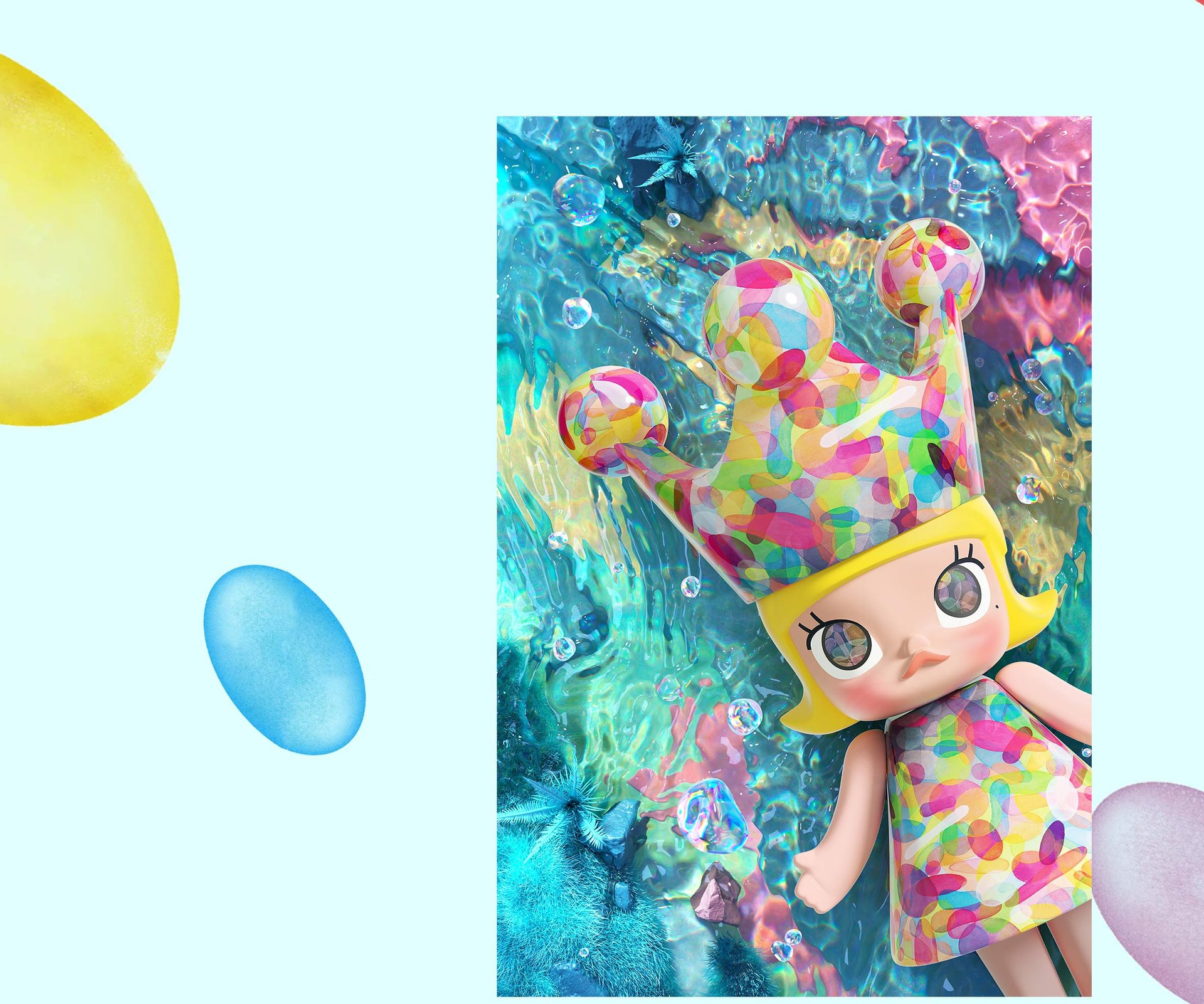 MEGA ROYAL MOLLY 1000% Huang Yuxing-Bubbles | ポップマート