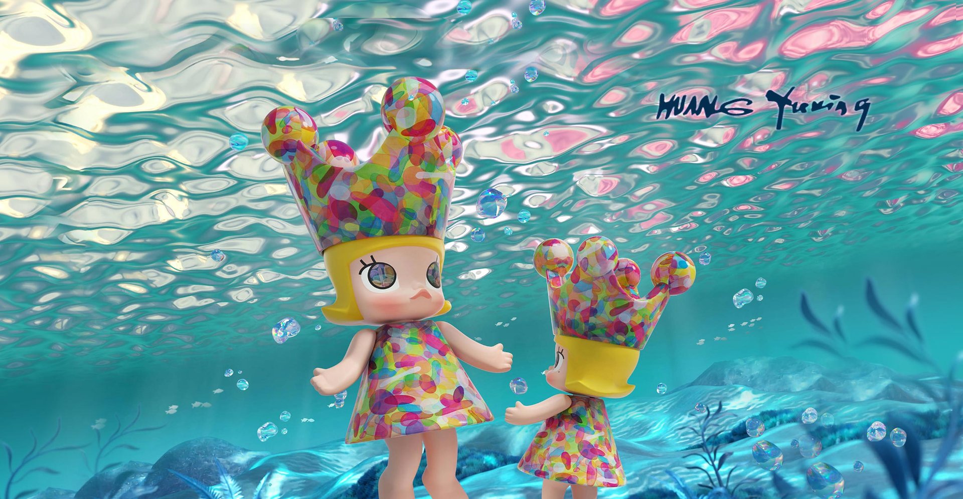 MEGA ROYAL MOLLY 1000% Huang Yuxing-Bubbles | POP MART (Singapore)
