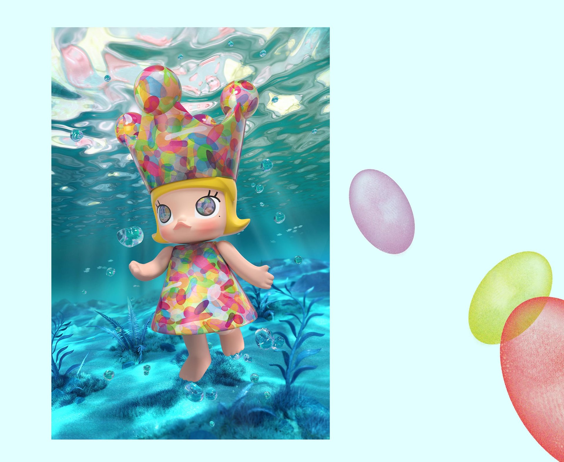 MEGA ROYAL MOLLY 1000% Huang Yuxing-Bubbles | POP MART (Singapore)