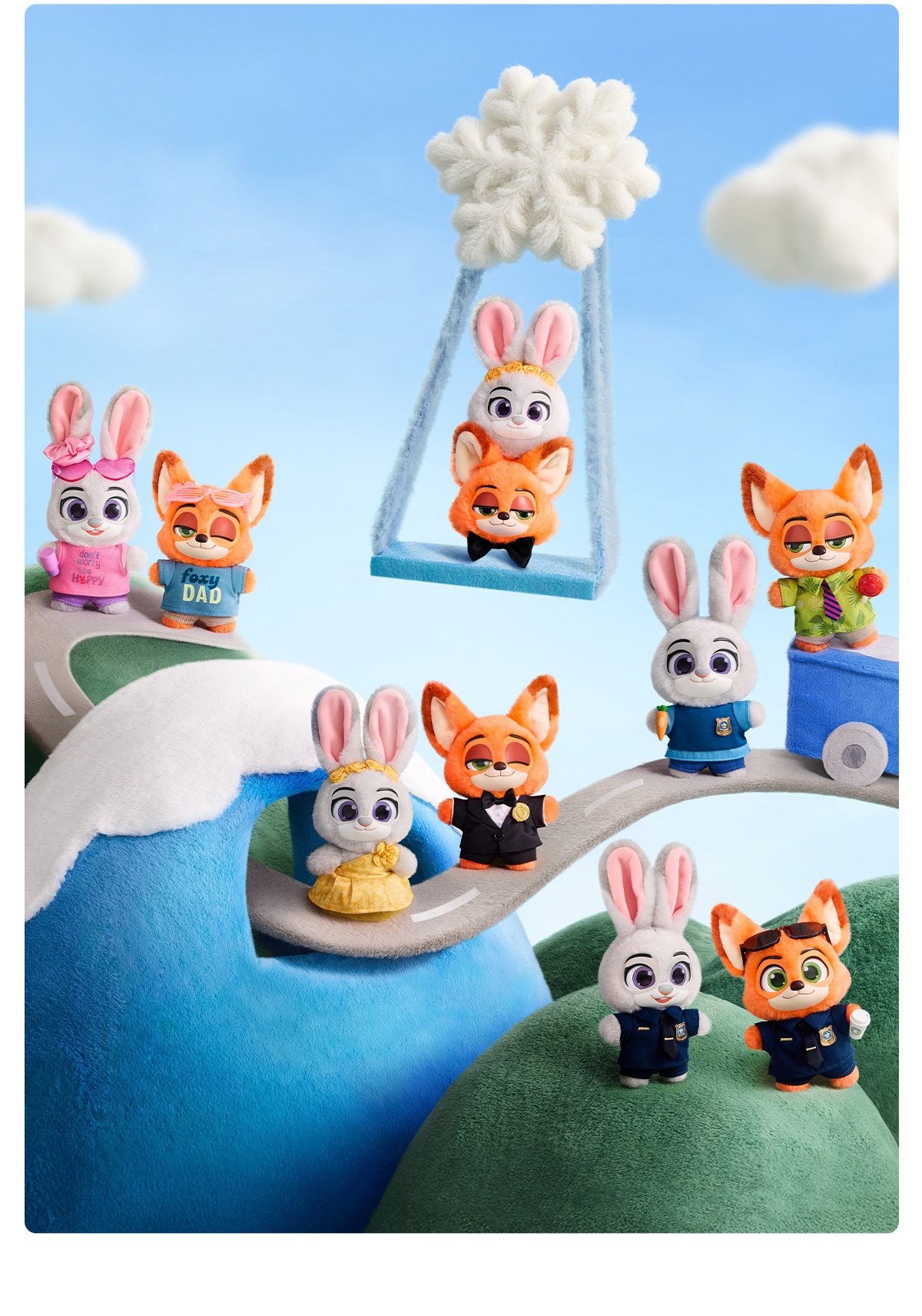 POP MARTのぬいぐるみ キーホルダー 10種セット Zootopia Ace Duo シリーズ ぬいぐるみキーホルダー | ポップマート