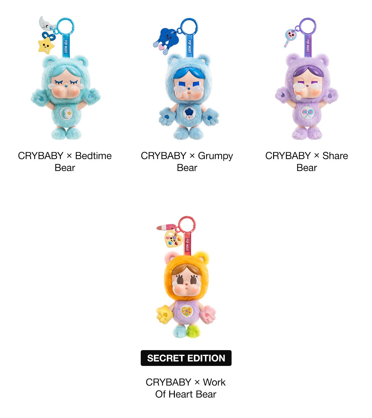CRYBABY × Care Bears Series - Vinyl Plush Pendant Blind Box | POP