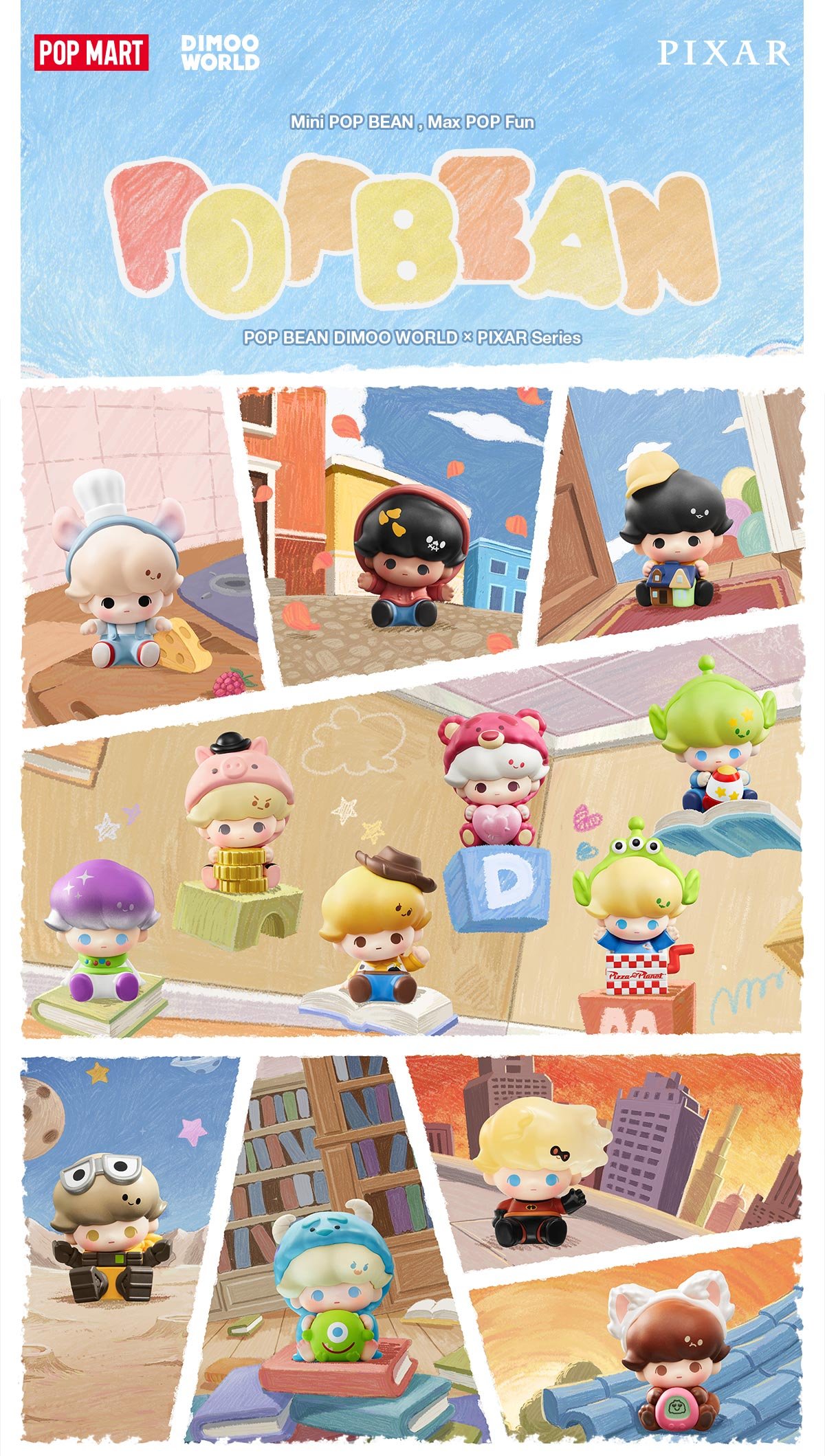 POP BEAN DIMOO WORLD × PIXAR Series | POP MART (Singapore)