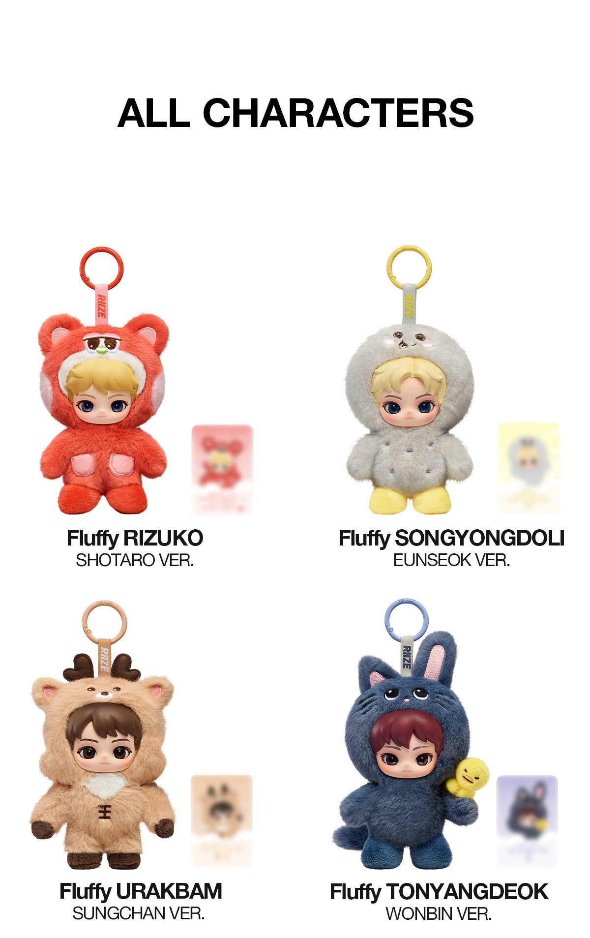 RIIZE Fluffy Club Series Vinyl Plush Doll Pendant | POP MART
