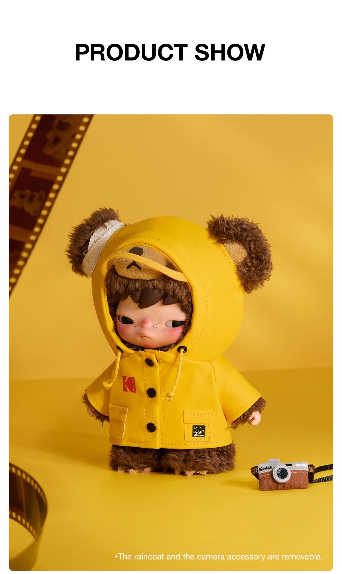 Hirono × Kodak Click Bear Plush Doll Pendant | POP MART (Singapore)