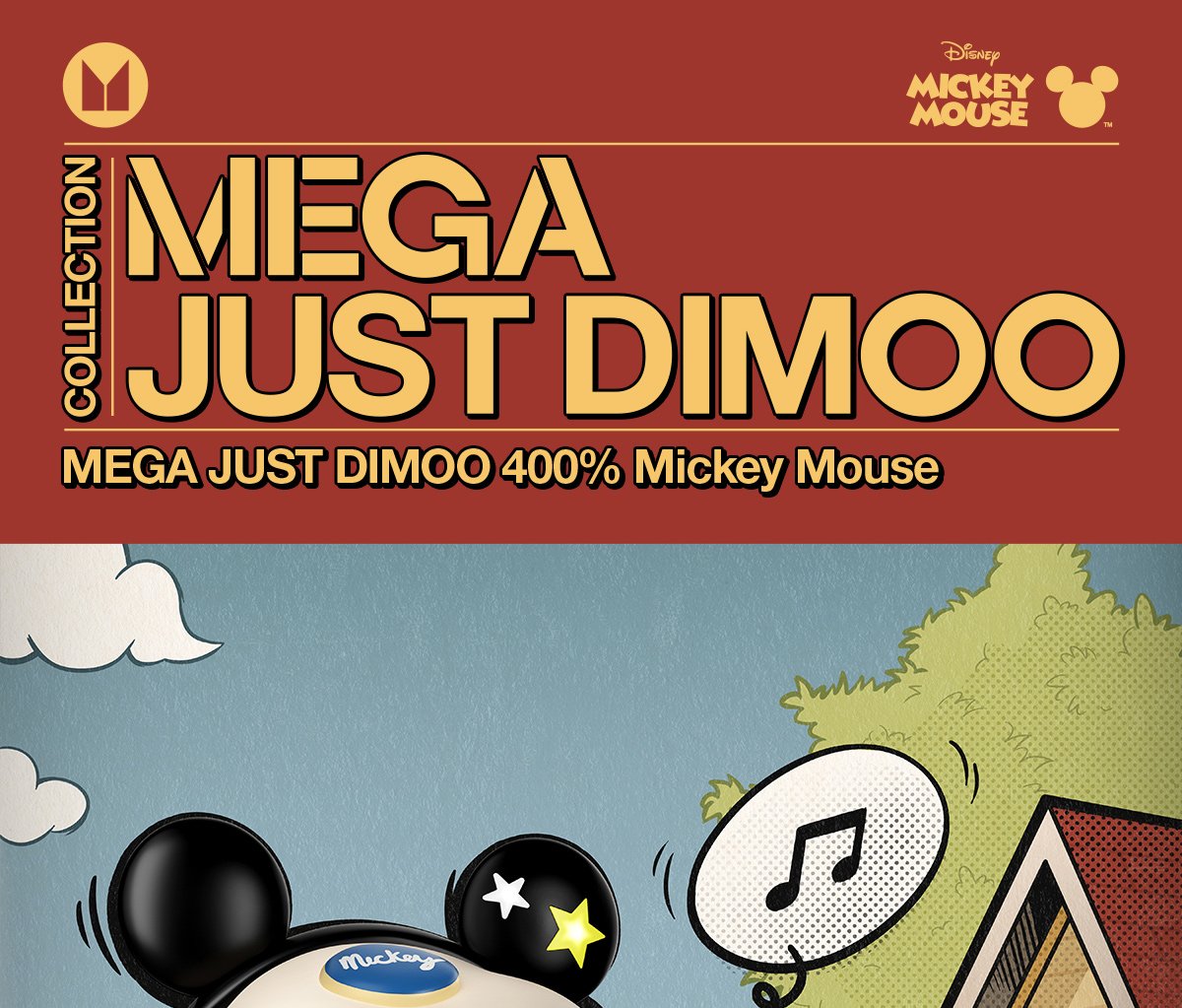 MEGA JUST DIMOO 400% Mickey Mouse | ポップマート
