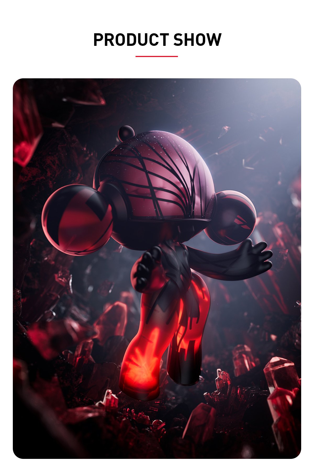 MEGA α SKULLPANDA 1000% Red Crystal | POP MART (Malaysia)