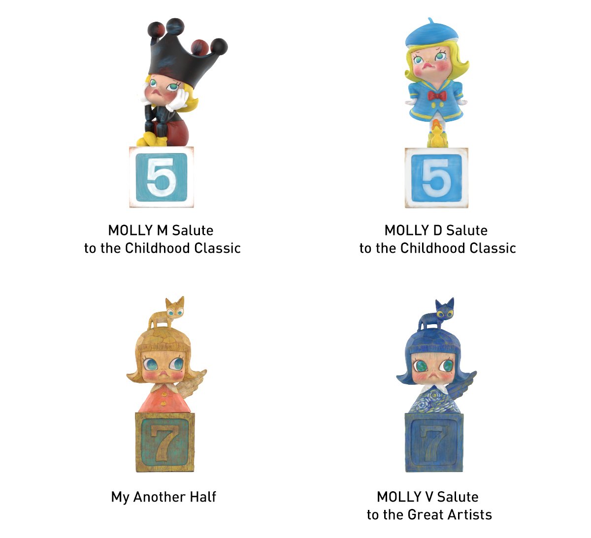 MOLLY Anniversary Statues Classical Retro 2 Series Figures