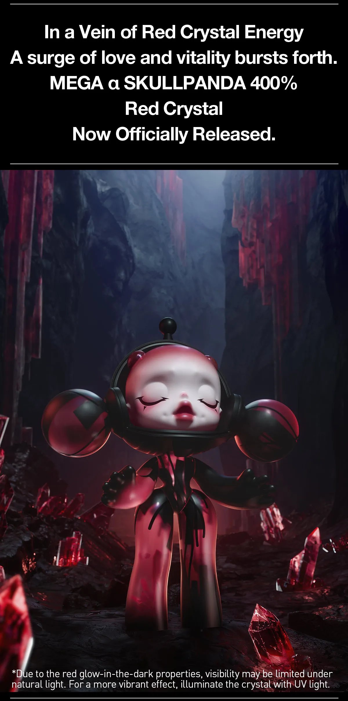 MEGA α SKULLPANDA 400% Red Crystal | POP MART (Japan)
