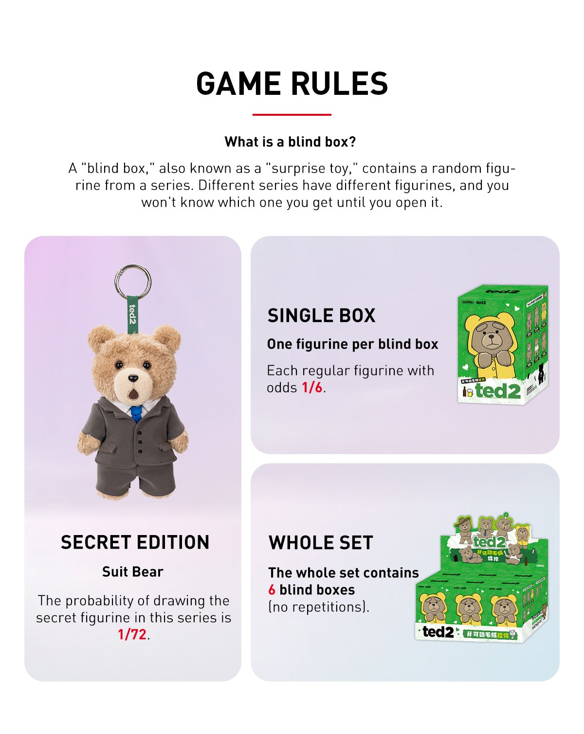 Ted2 Teddy Bear アクションぬいぐるみペンダント シリーズ | ポップマート