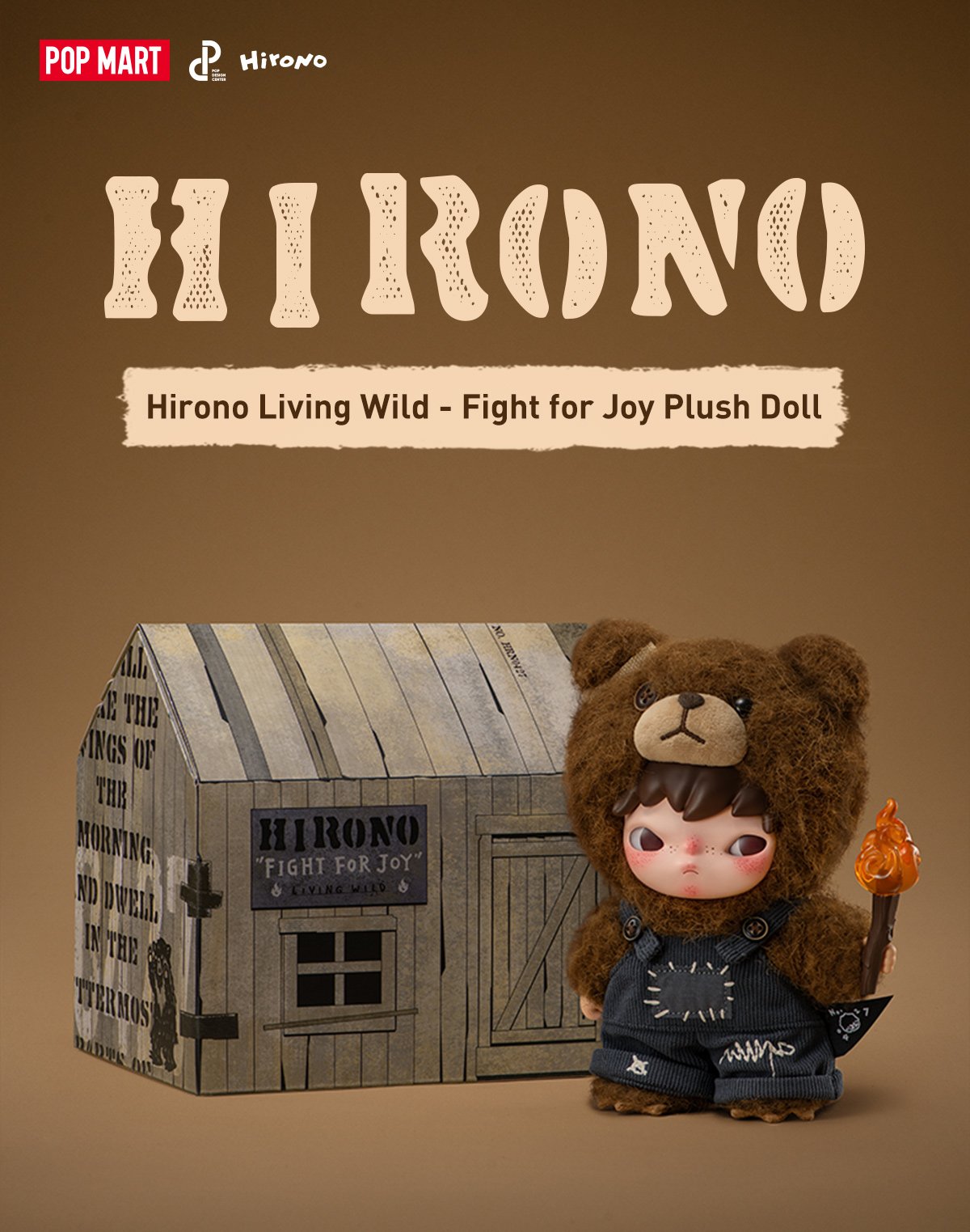 Hirono Living Wild Fight for Joy ぬいぐるみ | ポップマート