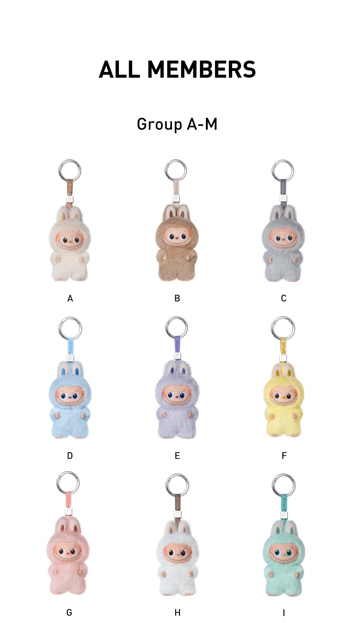 THE MONSTERS PIN FOR LOVE シリーズぬいぐるみペンダント(A-M) | POP