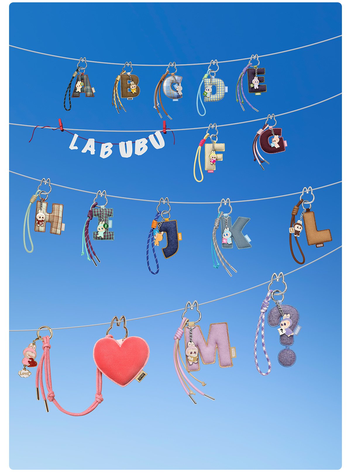 THE MONSTERS Pin for Love シリーズ アルファベットペンダント (A-M