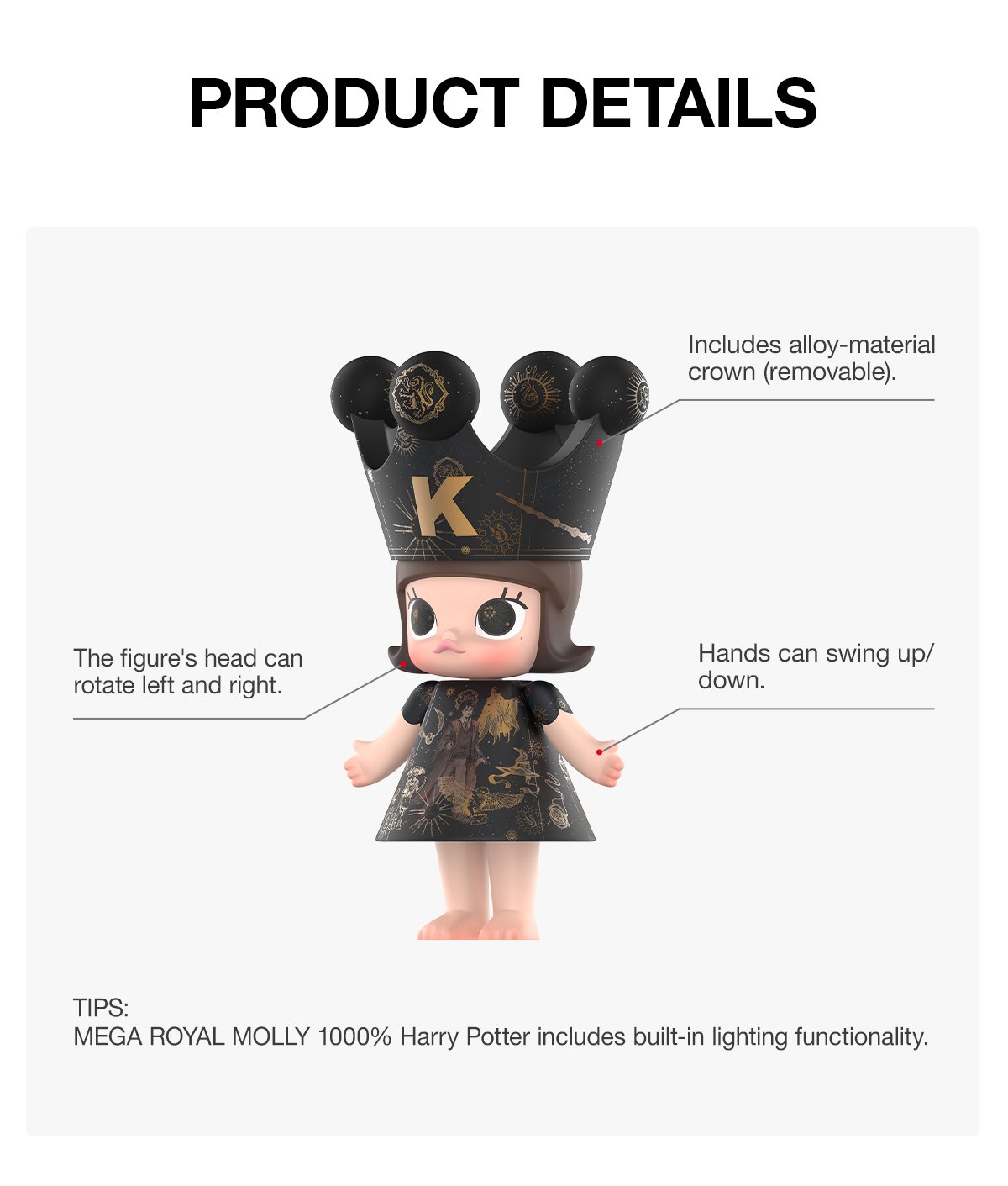 MEGA ROYAL MOLLY 1000% Harry Potter | POP MART (Singapore)