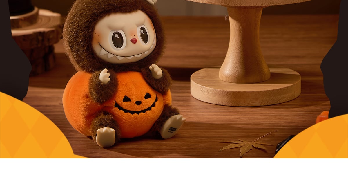 Happy Halloween Party Series-Sitting Pumpkin Vinyl Plush Pendant