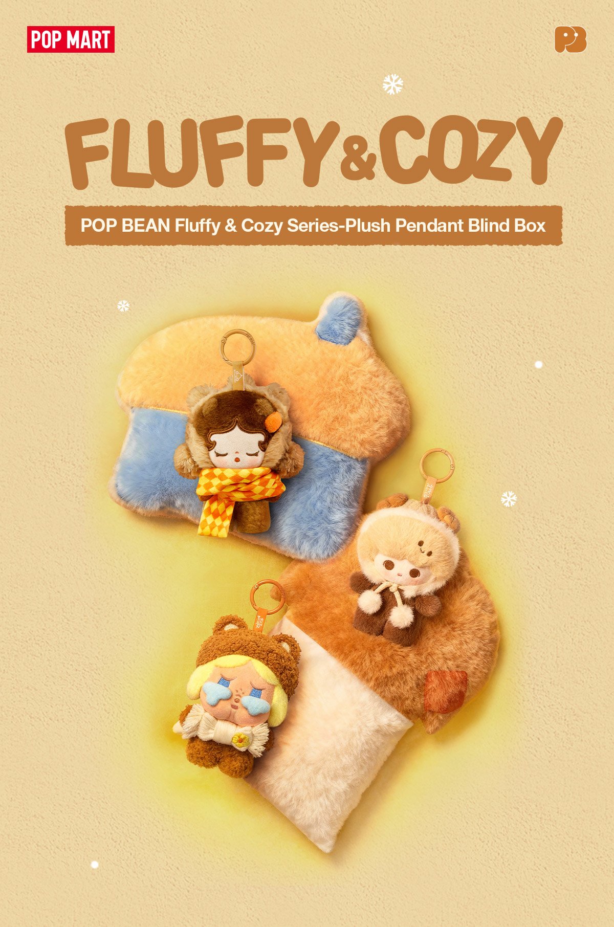 POP BEAN Fluffy & Cozy Series-Plush Pendant Blind Box | POP MART