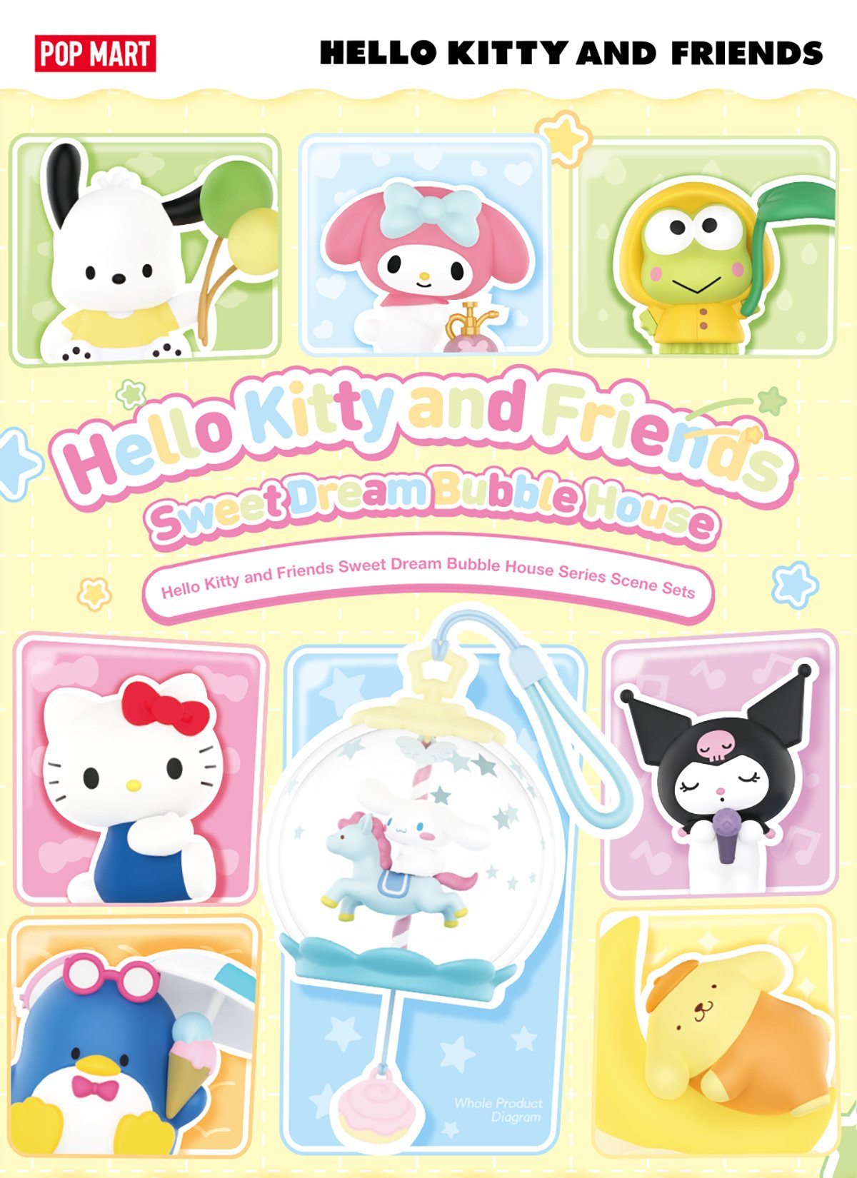 Sanrio characters Sweet Dream Bubble House Series Scene Sets | POP