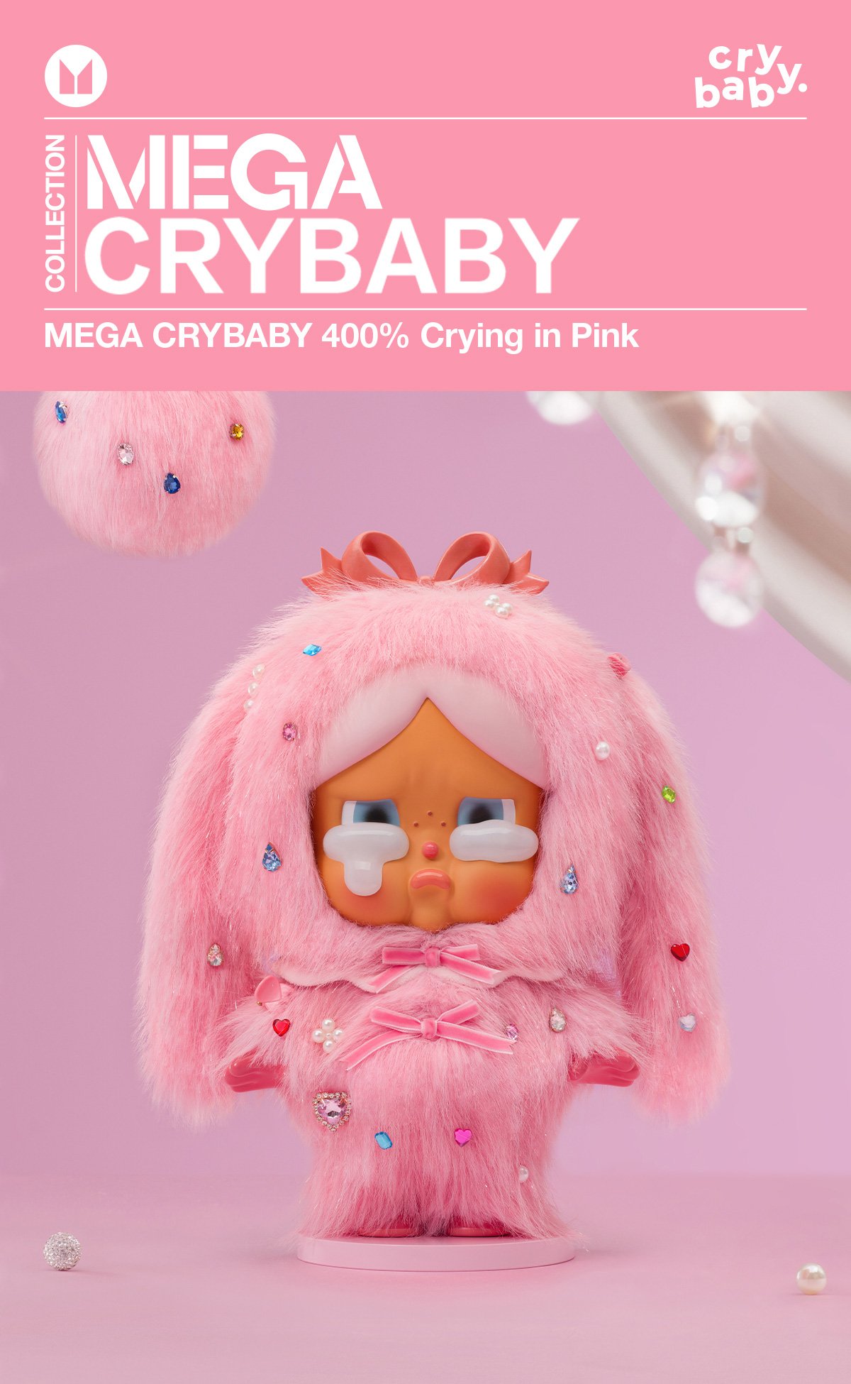 MEGA CRYBABY 400% Crying in Pink | POP MART (Australia)