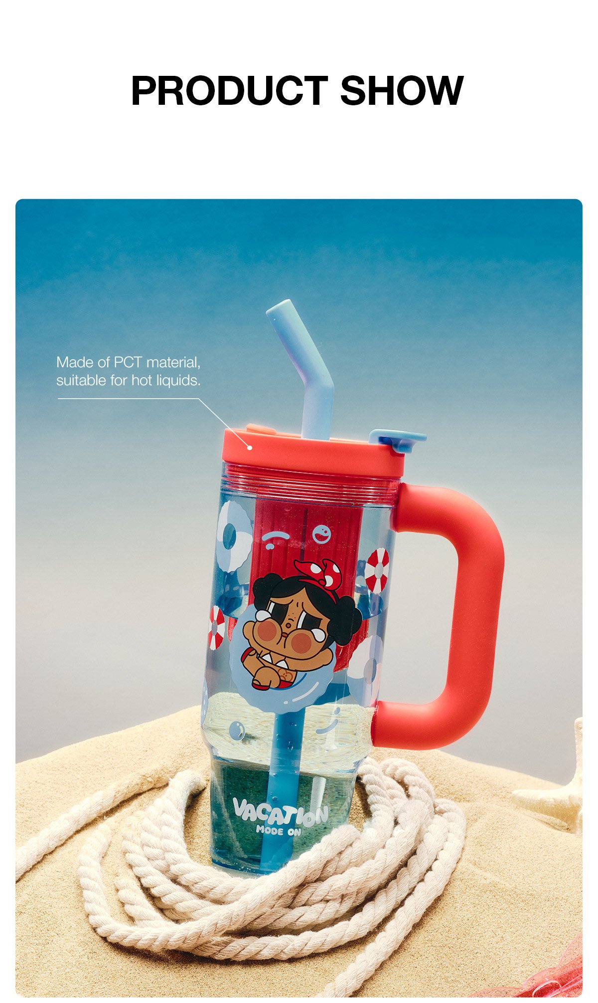 CRYBABY Vacation Mode On Series-Straw Cup | POP MART (New Zealand)