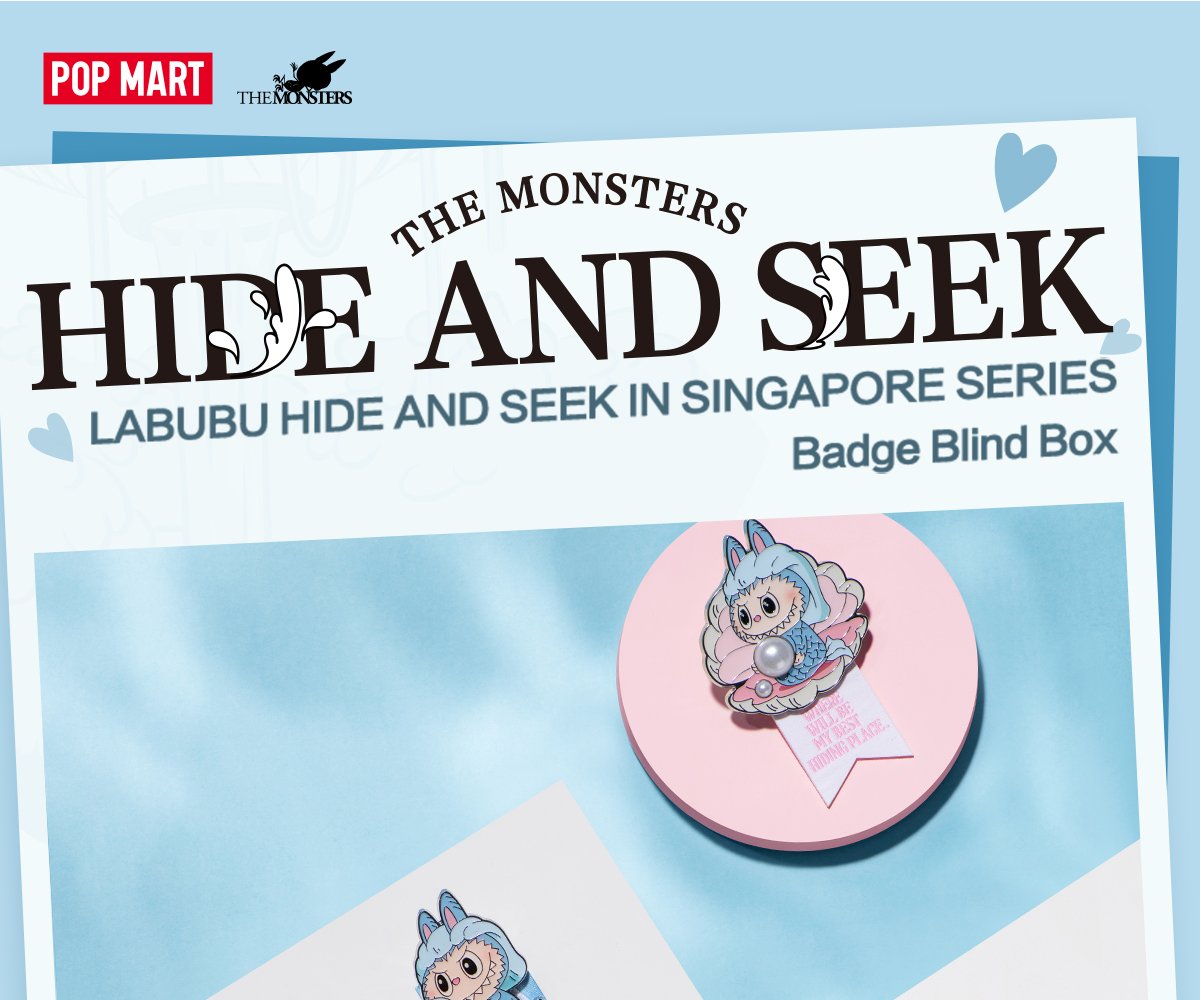 LABUBU HIDE AND SEEK IN SINGAPORE SERIES-Badge Blind Box | POP