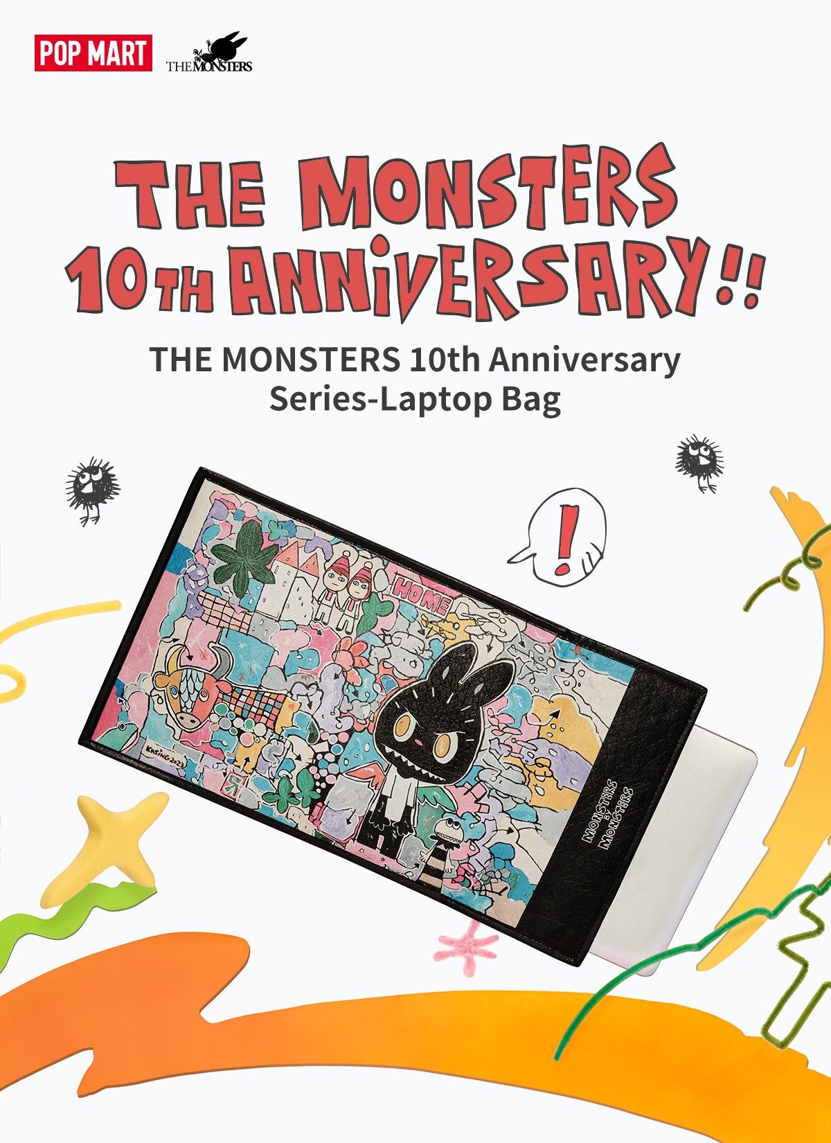 THE MONSTERS 10th Anniversary シリーズ ラップトップ バッグ | POP