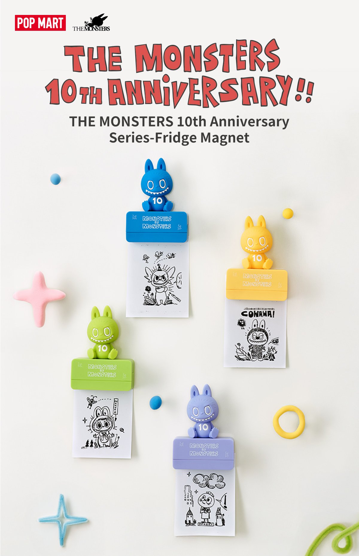 THE MONSTERS 10th Anniversary シリーズ マグネット | ポップマート