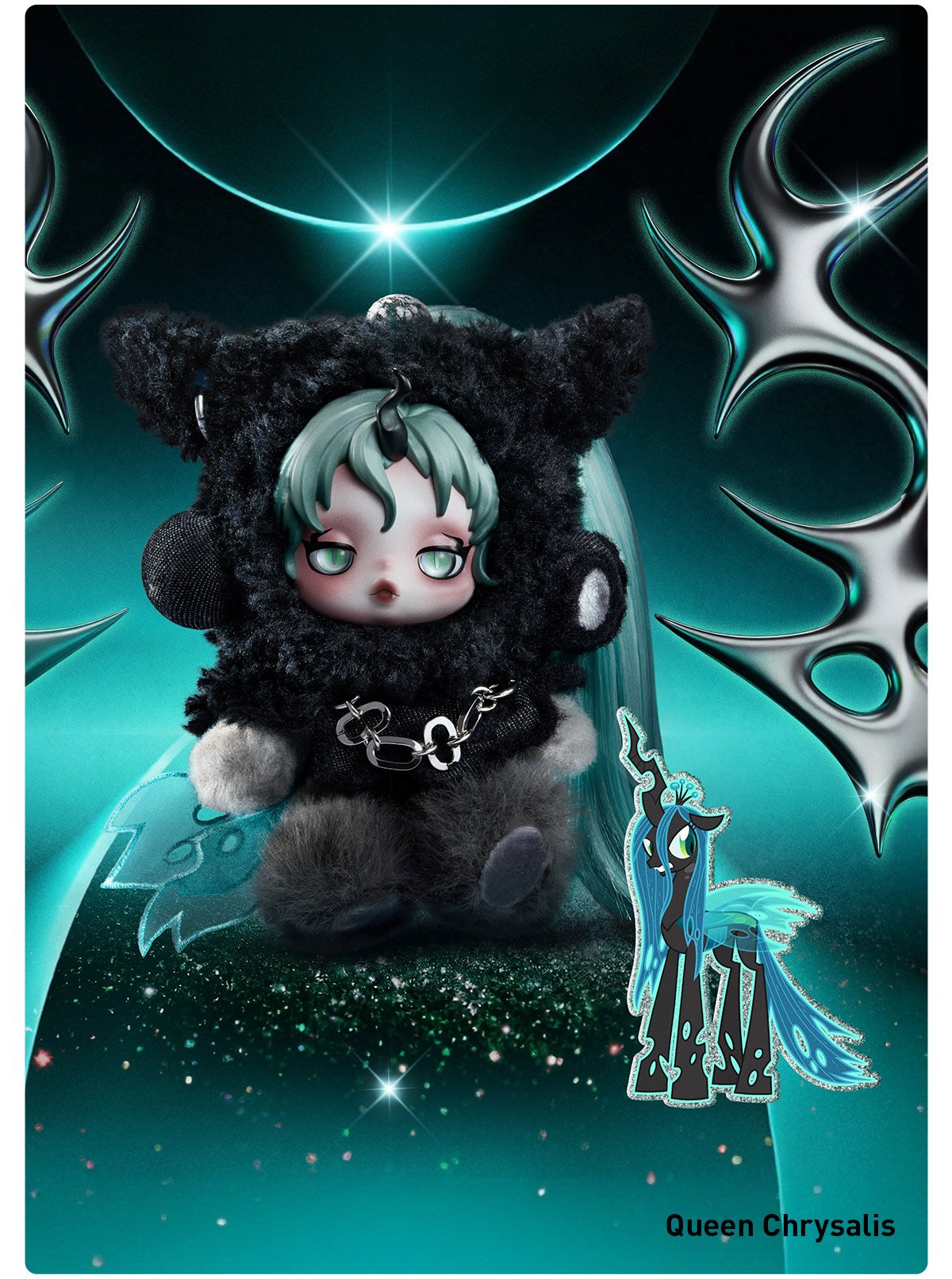 スカルパンダ MyLittlePony ぬいぐるみ SKULLPANDA ポニー θSKULLPANDA × My Little Pony シリーズ ぬいぐるみペンダント | POP