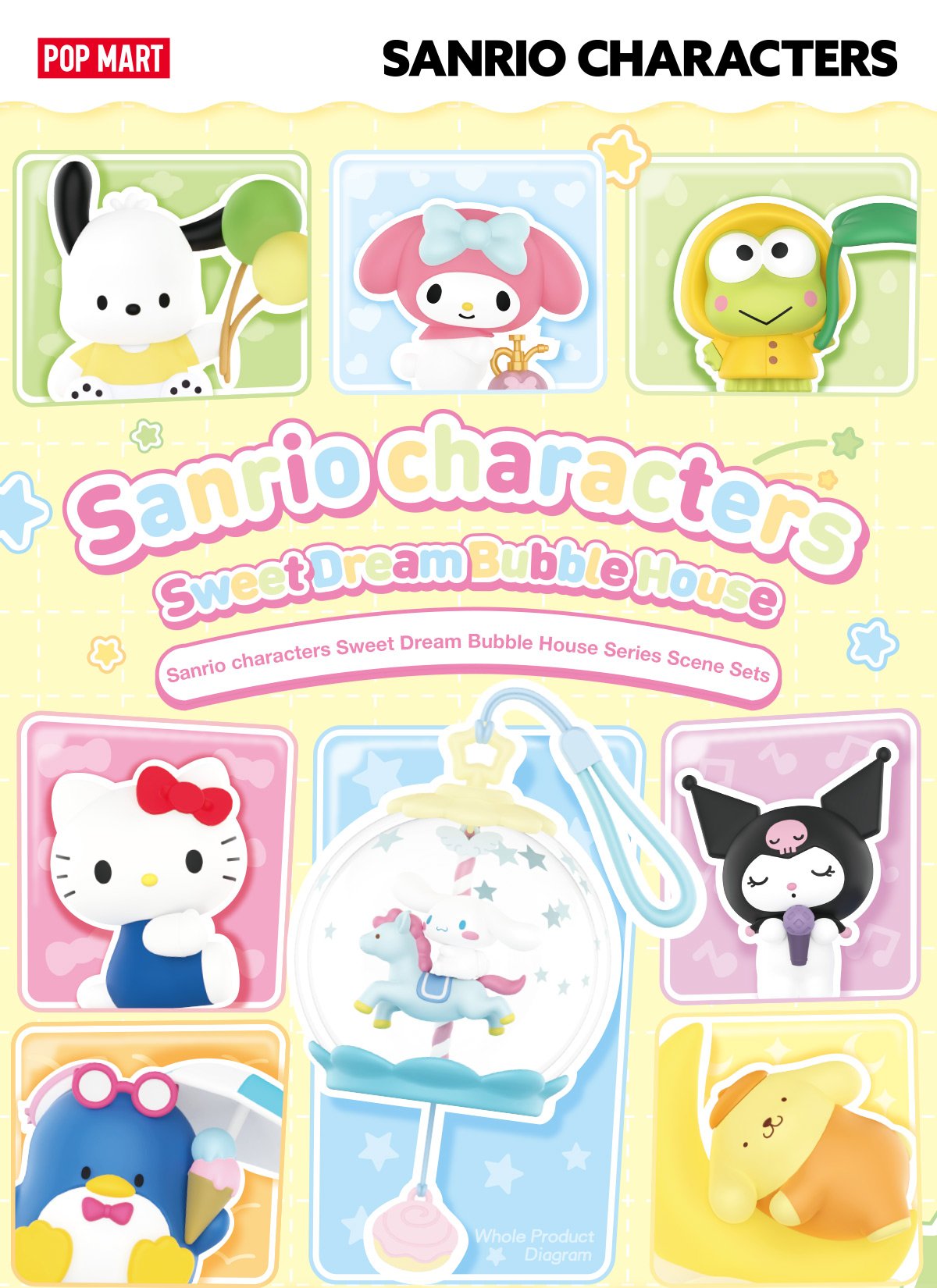 Sanrio characters Sweet Dream Bubble House Series Scene Sets | POP