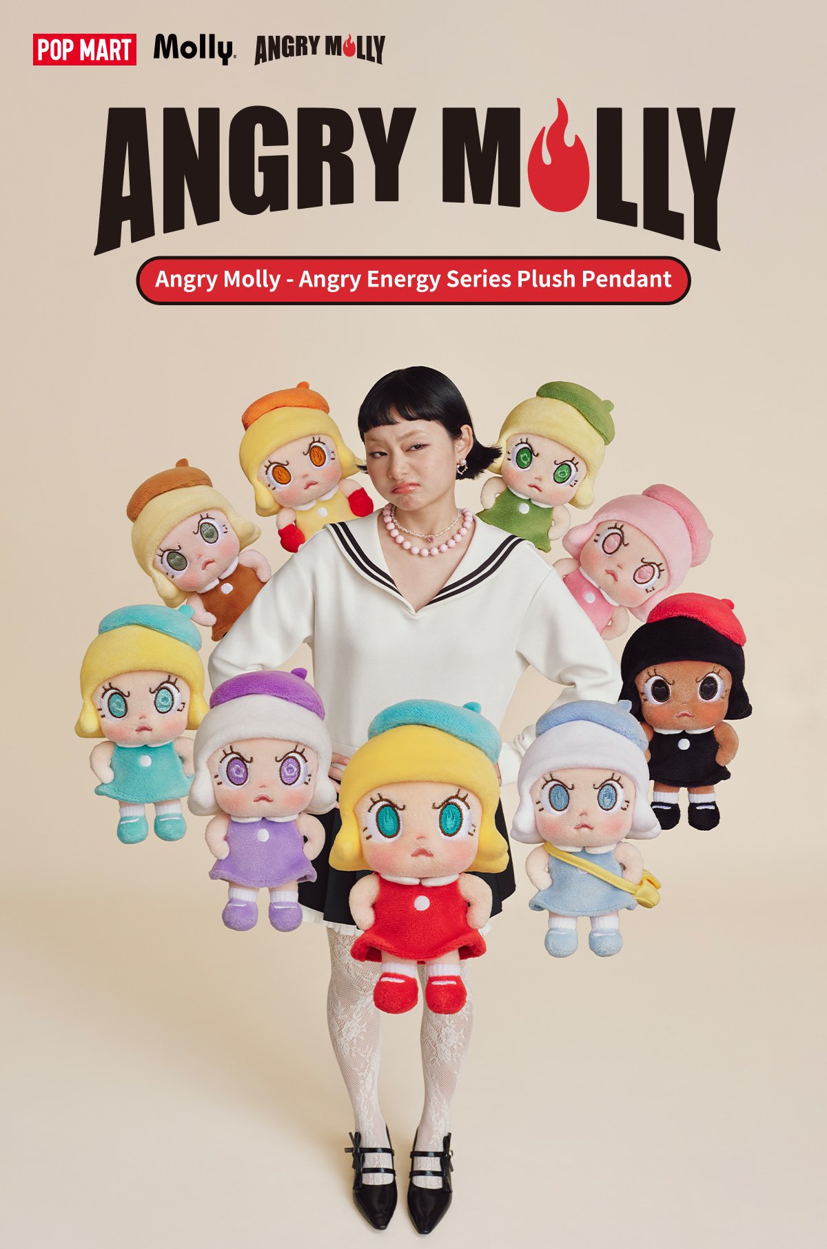Angry Molly Angry Energy シリーズ ぬいぐるみペンダント | ポップマート