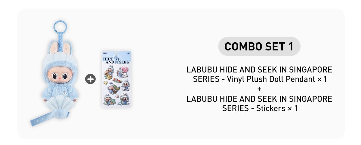 LABUBU HIDE AND SEEK IN SINGAPORE SERIES-Vinyl Plush Doll Pendant