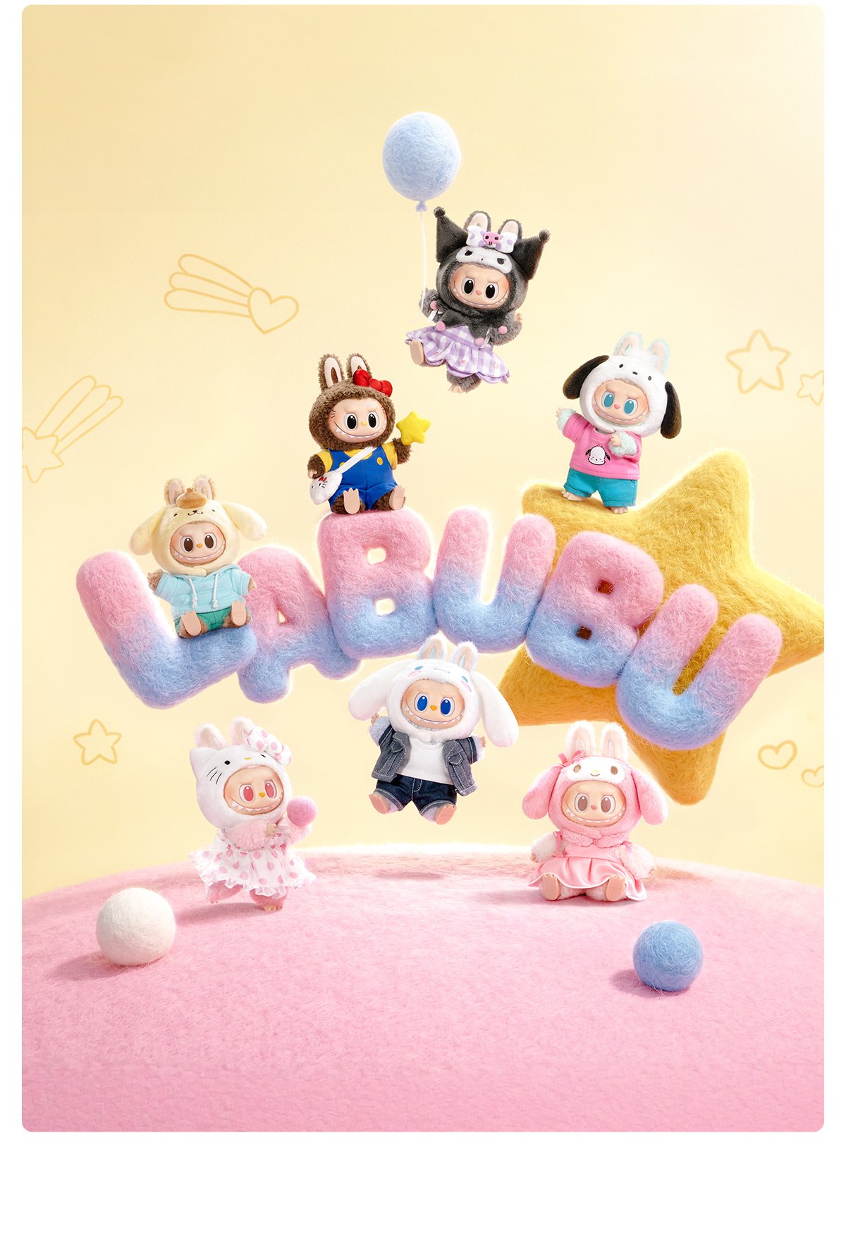 THE MONSTERS × Sanrio Characters ぬいぐるみペンダント | POP MART