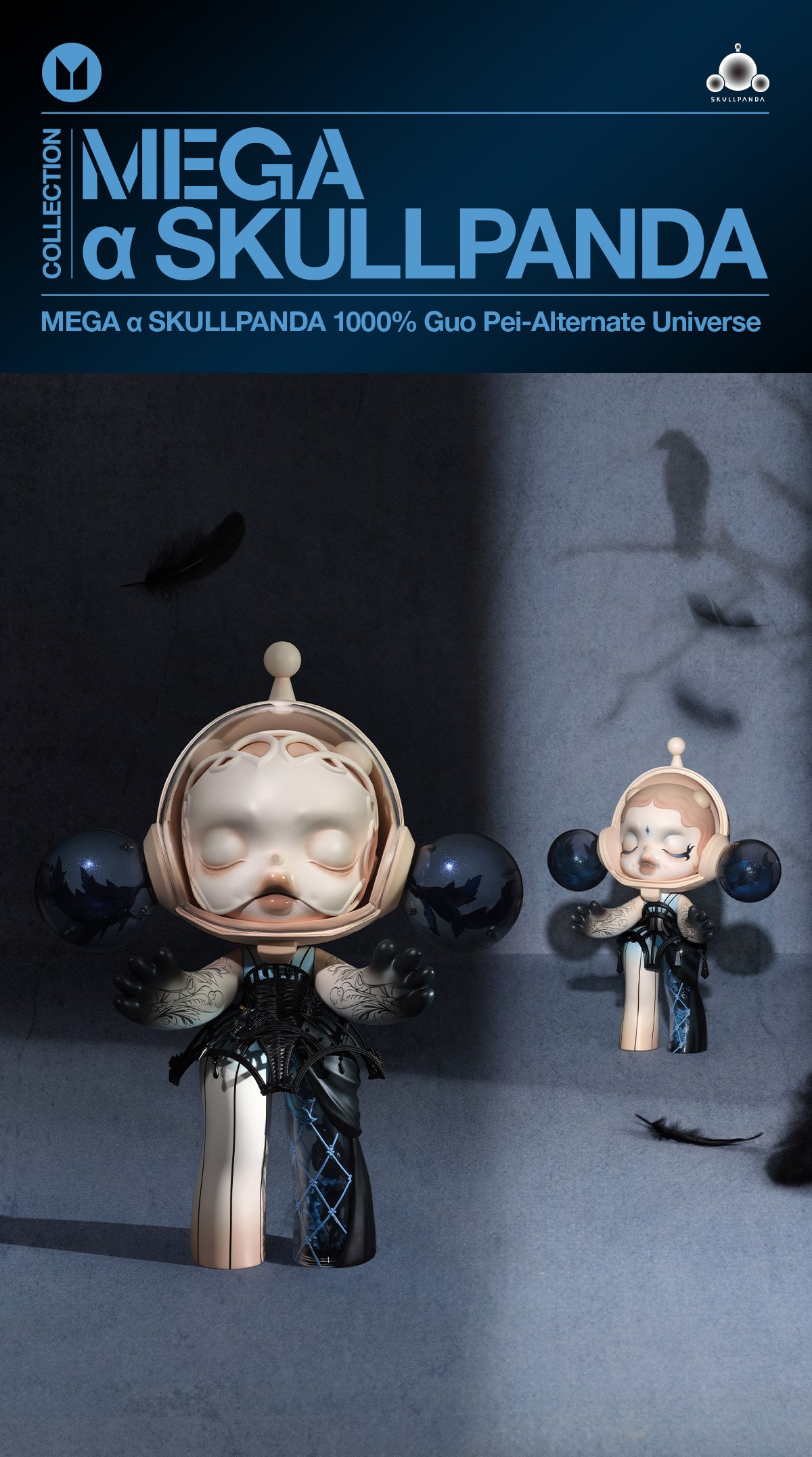 MEGA α SKULLPANDA 1000% Guo Pei-Alternate Universe | POP MART