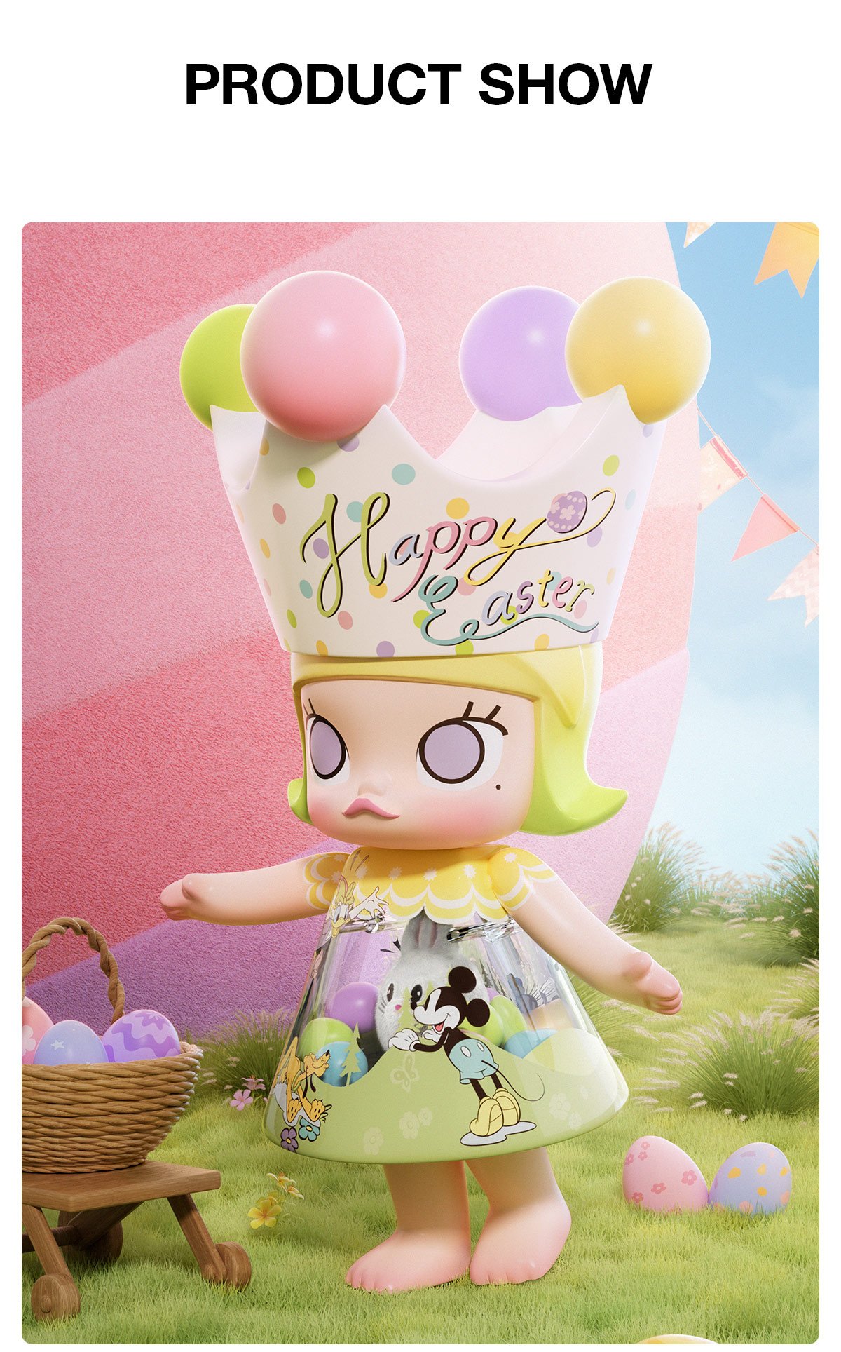 MEGA ROYAL MOLLY 400% Mickey and Friends-Happy Easter | POP MART
