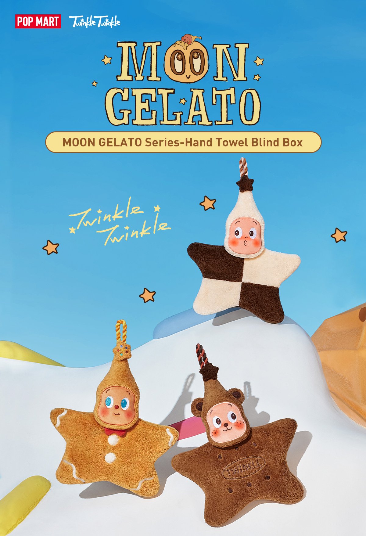 Twinkle Twinkle MOON GELATOハンドタオル シークレット Twinkle Twinkle MOON GELATO シリーズ ハンドタオル | POP MART (Japan)