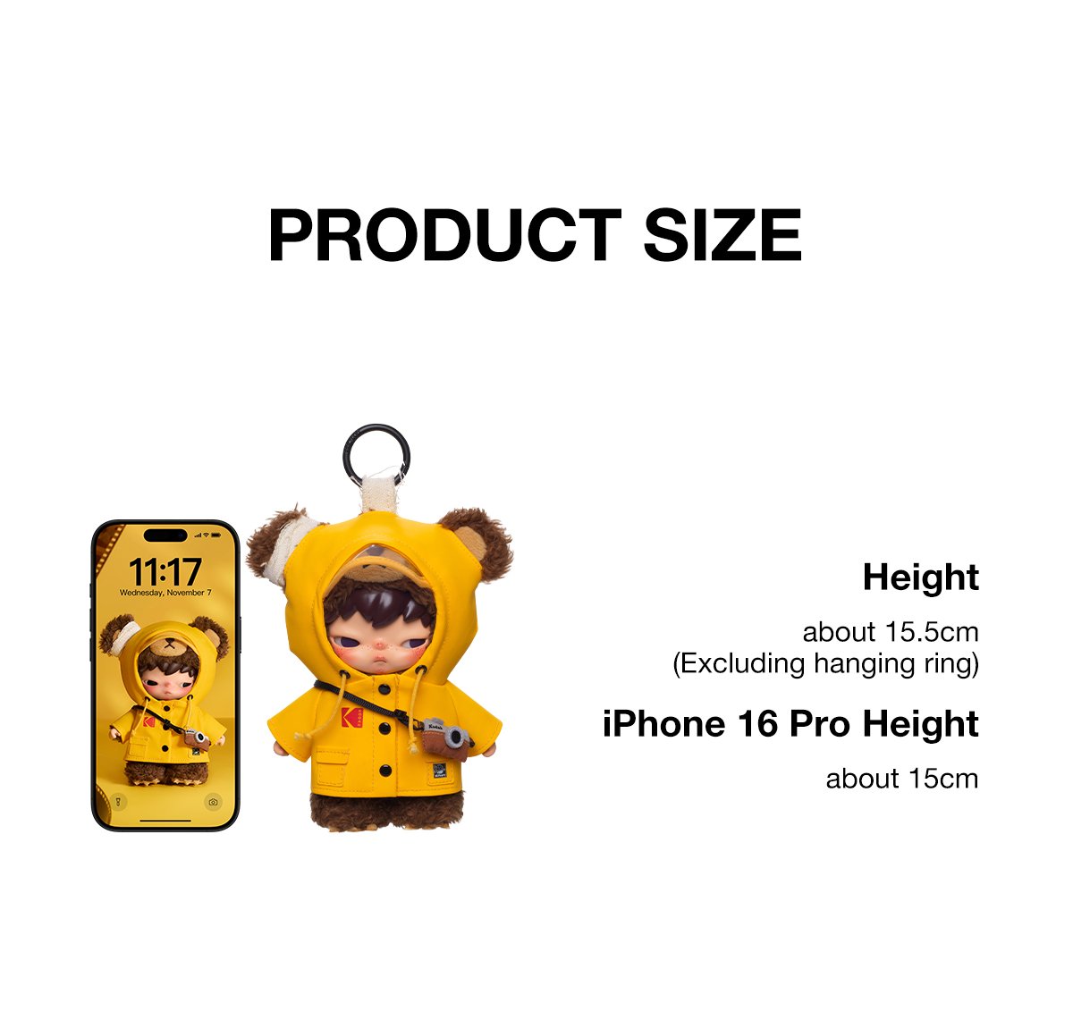 Hirono × Kodak Click Bear Plush Doll Pendant | POP MART (Singapore)