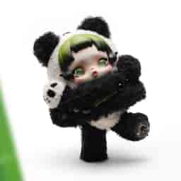 SKULLPANDA Lazy Panda ぬいぐるみペンダント | ポップマート