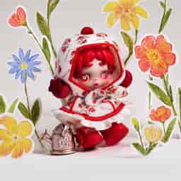 POPMART Skullpanda 展示台｜Amid Flowers SKULLPANDA Amid Flowers ぬいぐるみペンダント | ポップマート