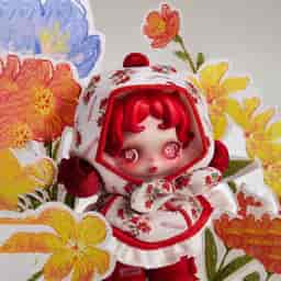 SKULLPANDA Amid Flowers ぬいぐるみペンダント | ポップマート