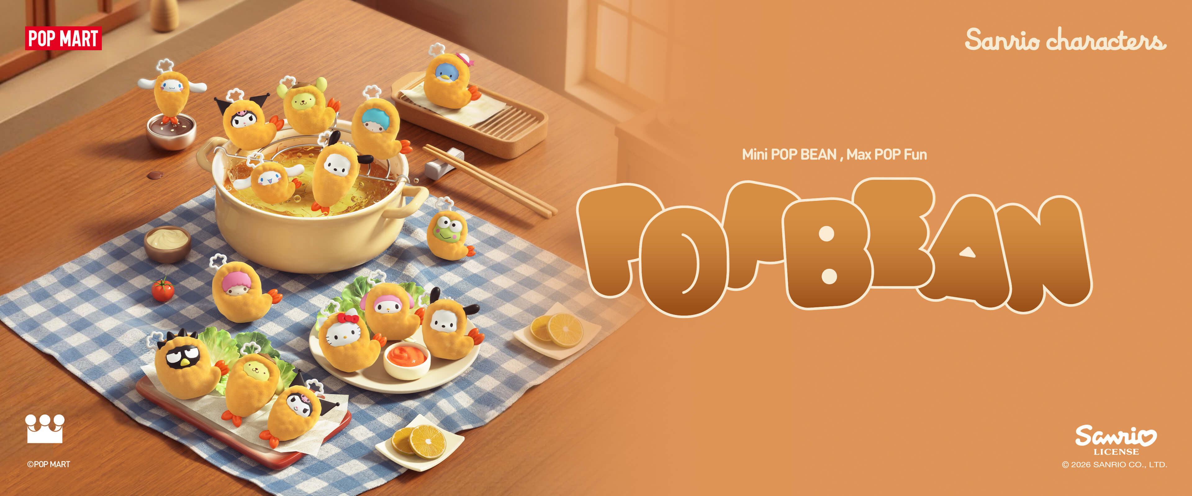 POP BEAN Sanrio characters Fried Shrimp Series
