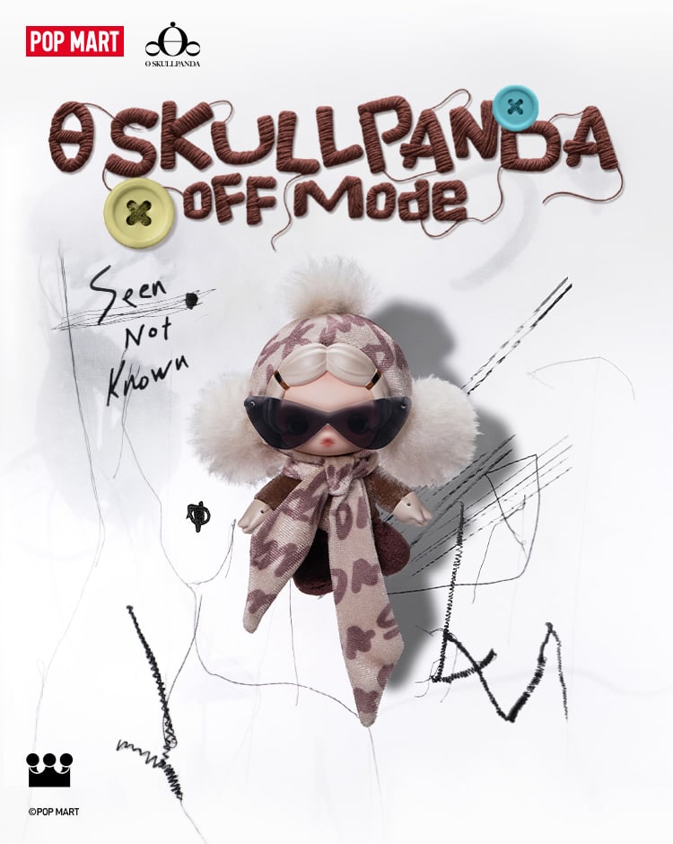 θ SKULLPANDA Off Mode シリーズ ぬいぐるみキーホルダー