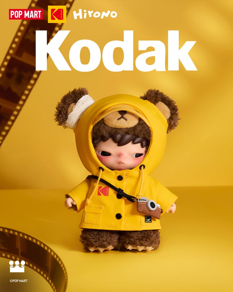 Hirono × Kodak Click Bear ぬいぐるみキーホルダー
