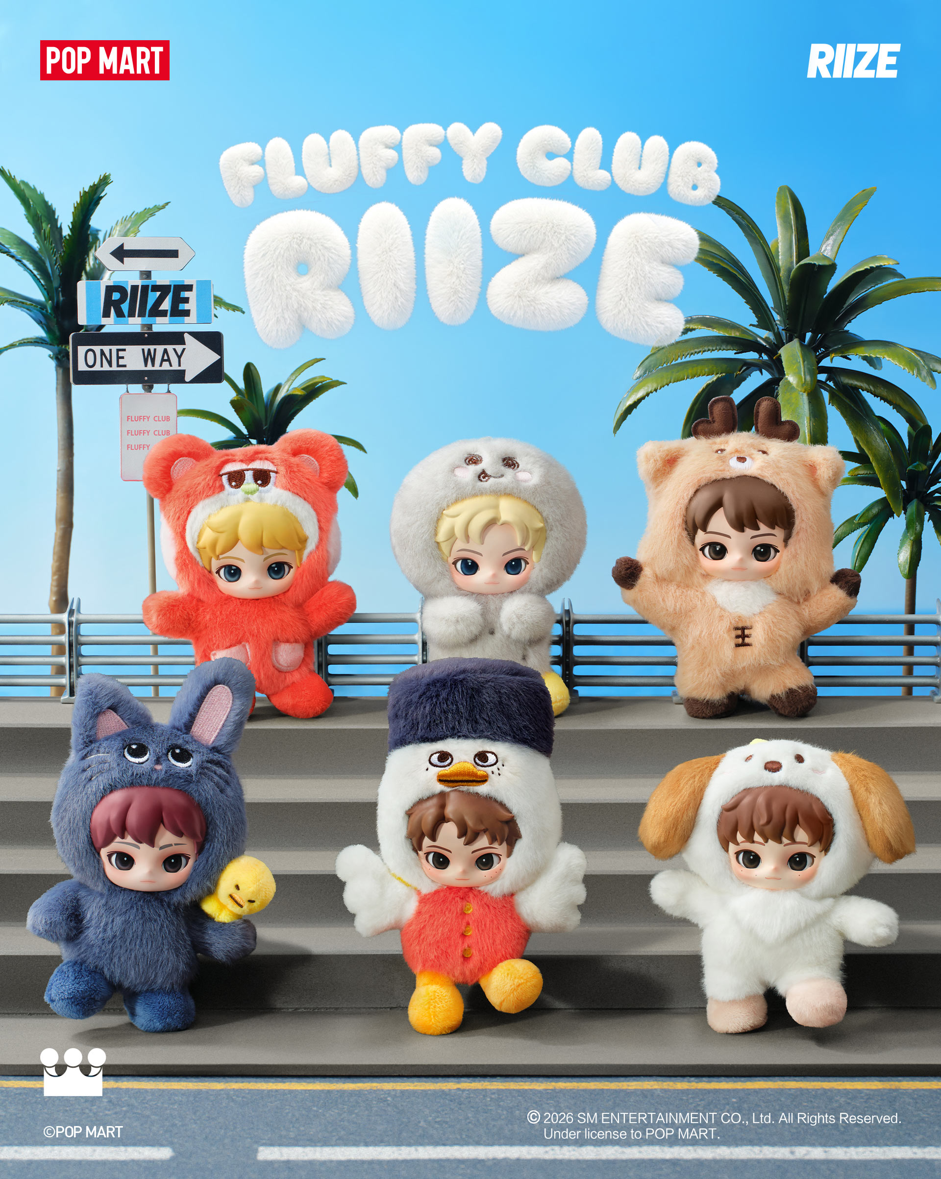 RIIZE Fluffy Club Series Vinyl Plush Doll Pendant
