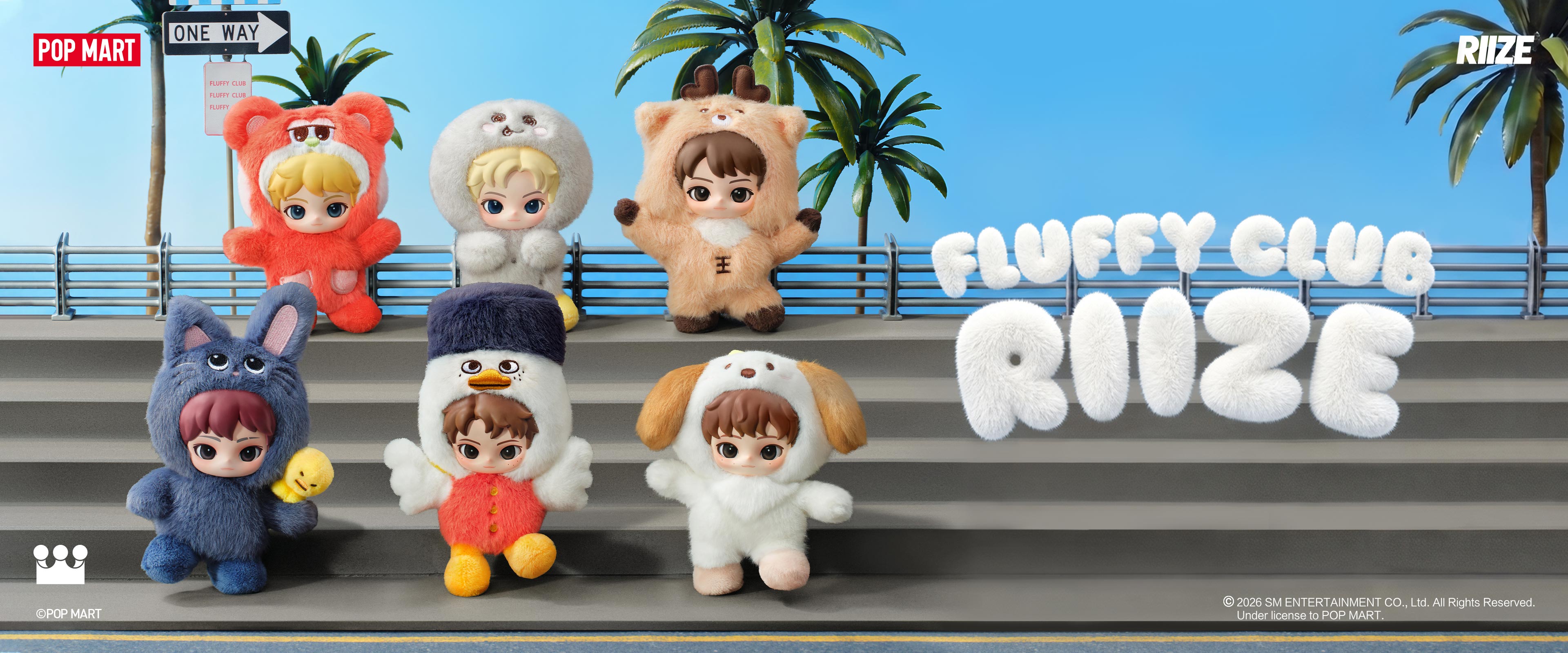 RIIZE Fluffy Club Series Vinyl Plush Doll Pendant