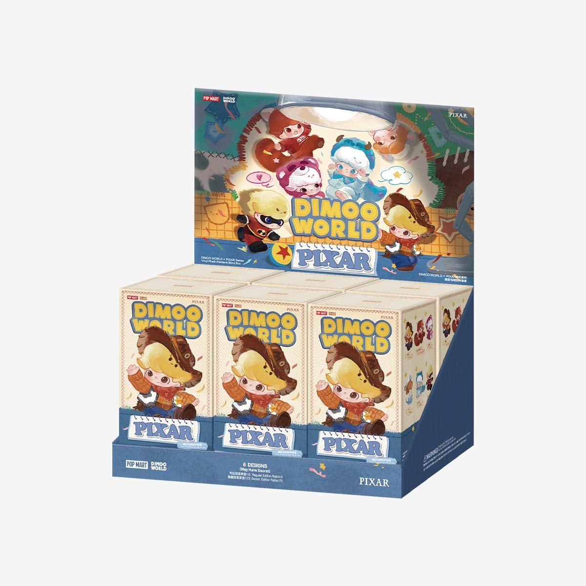 DIMOO WORLD × PIXAR Series - Vinyl Plush Pendant Blind Box | POP