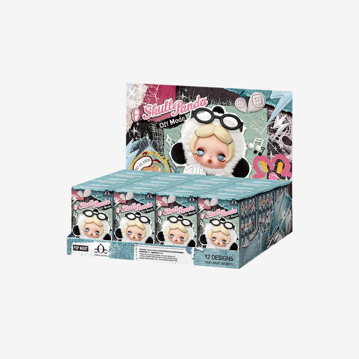 θ SKULLPANDA Off Mode Series Plush Doll Pendant | POP MART (Singapore)