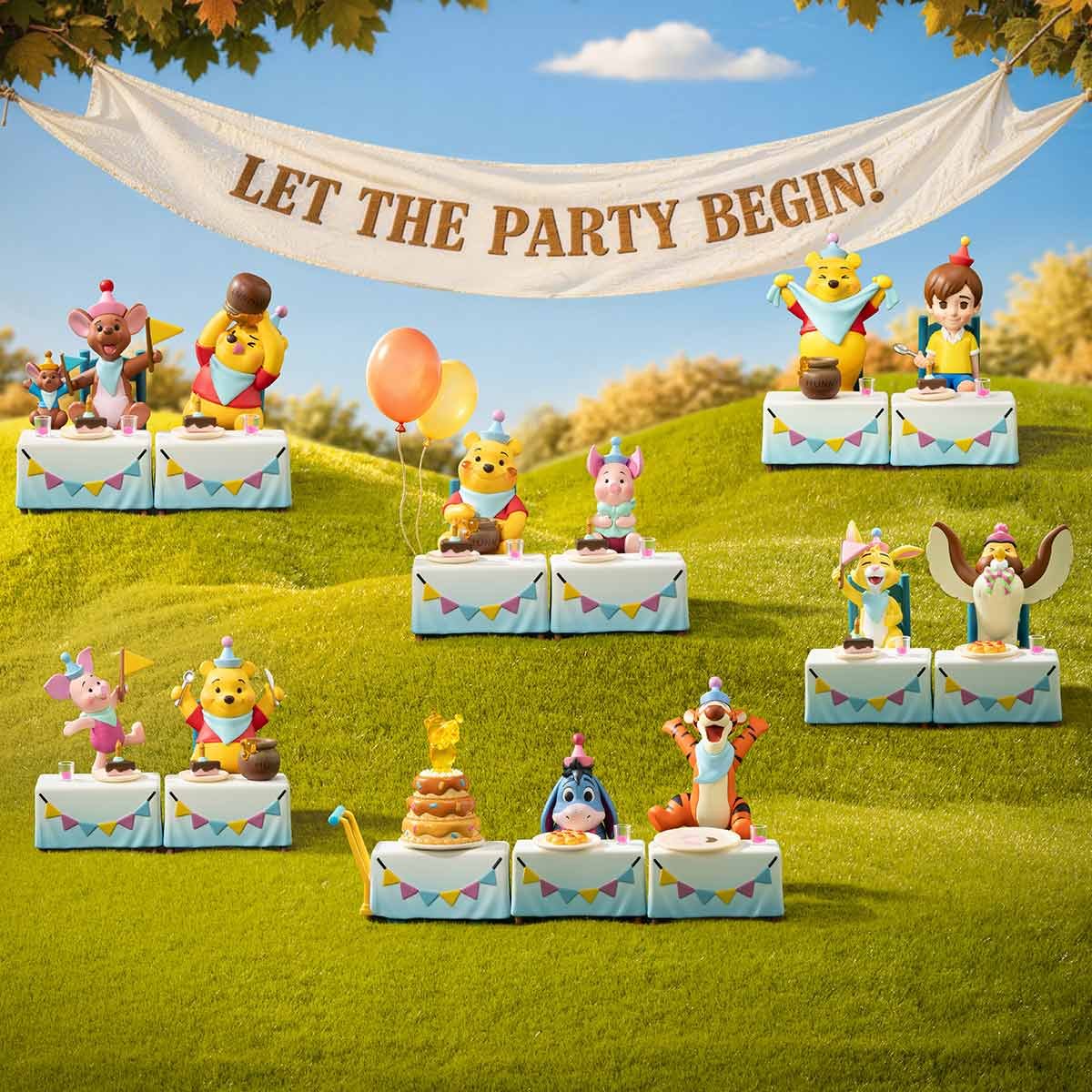 ポップマート　くまのプーさん　let's party プーさん全４種セット Disney くまのプーさん Let's Party シリーズ フィギュア | POP MART