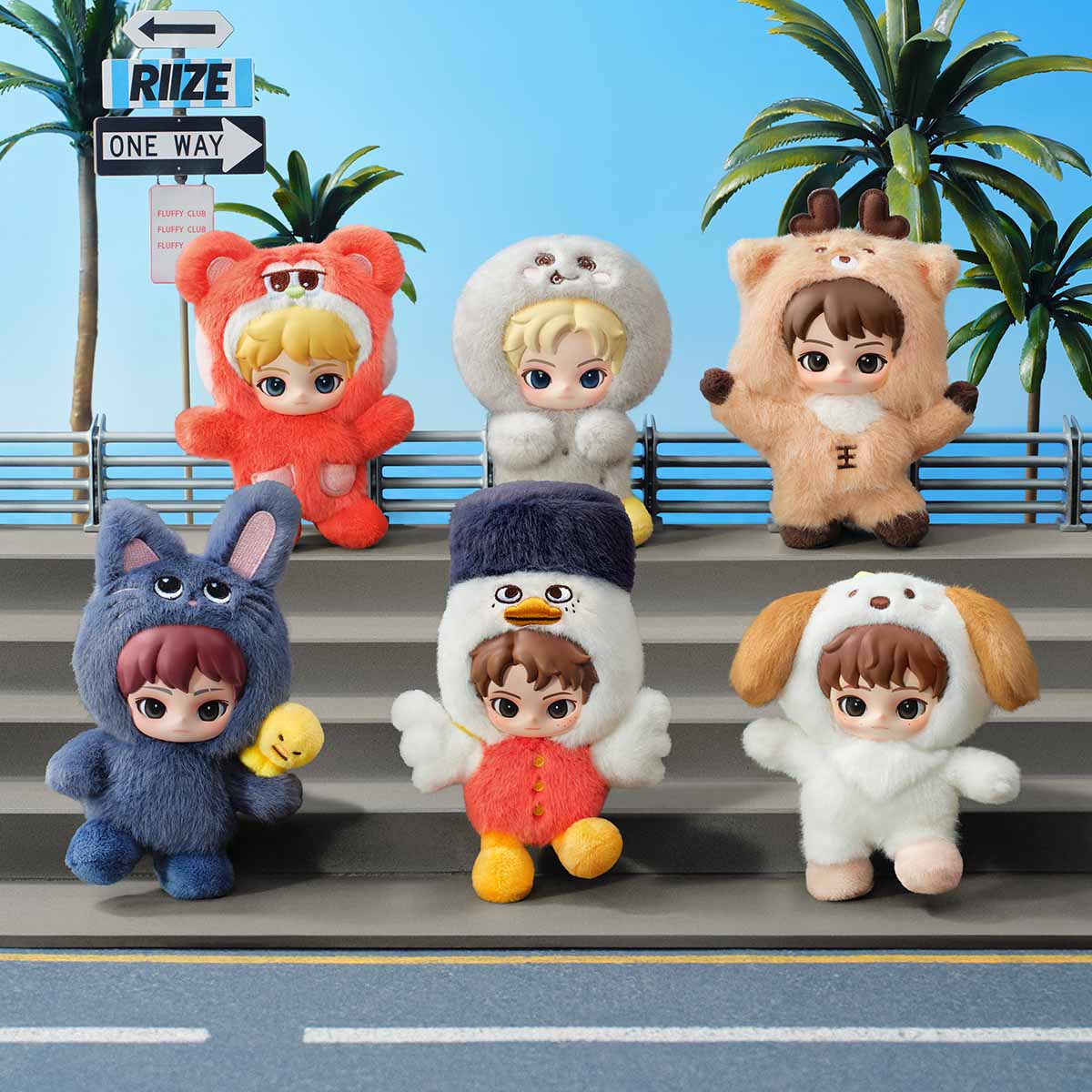 RIIZE Fluffy Club シリーズ ぬいぐるみペンダント | ポップマート