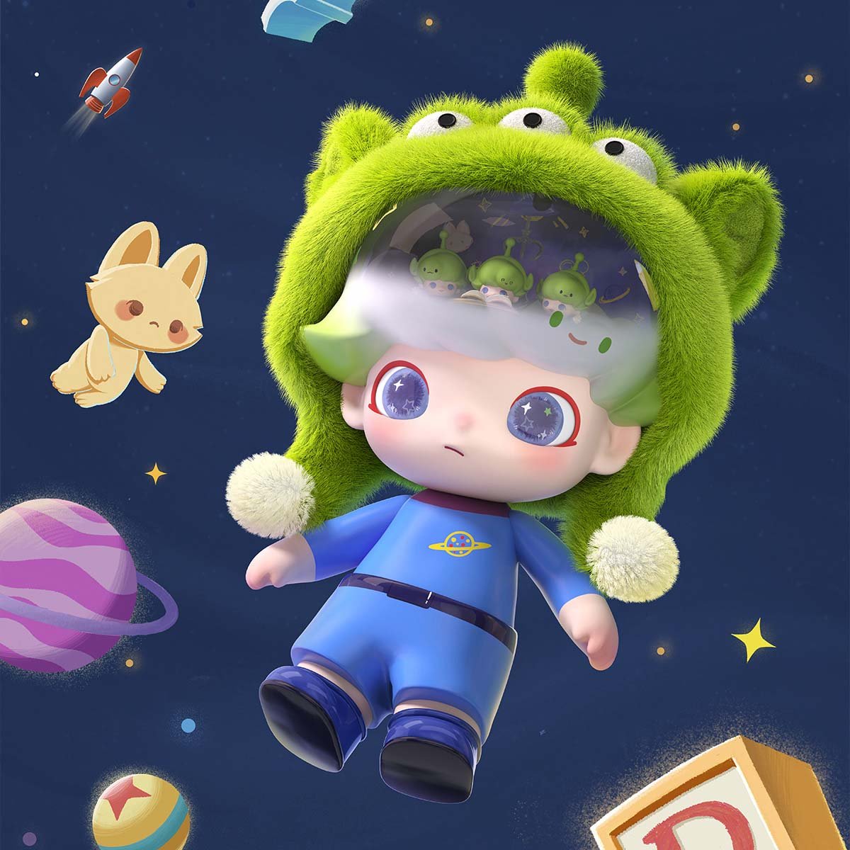 MEGA JUST DIMOO 400% PIXAR-Alien | ポップマート