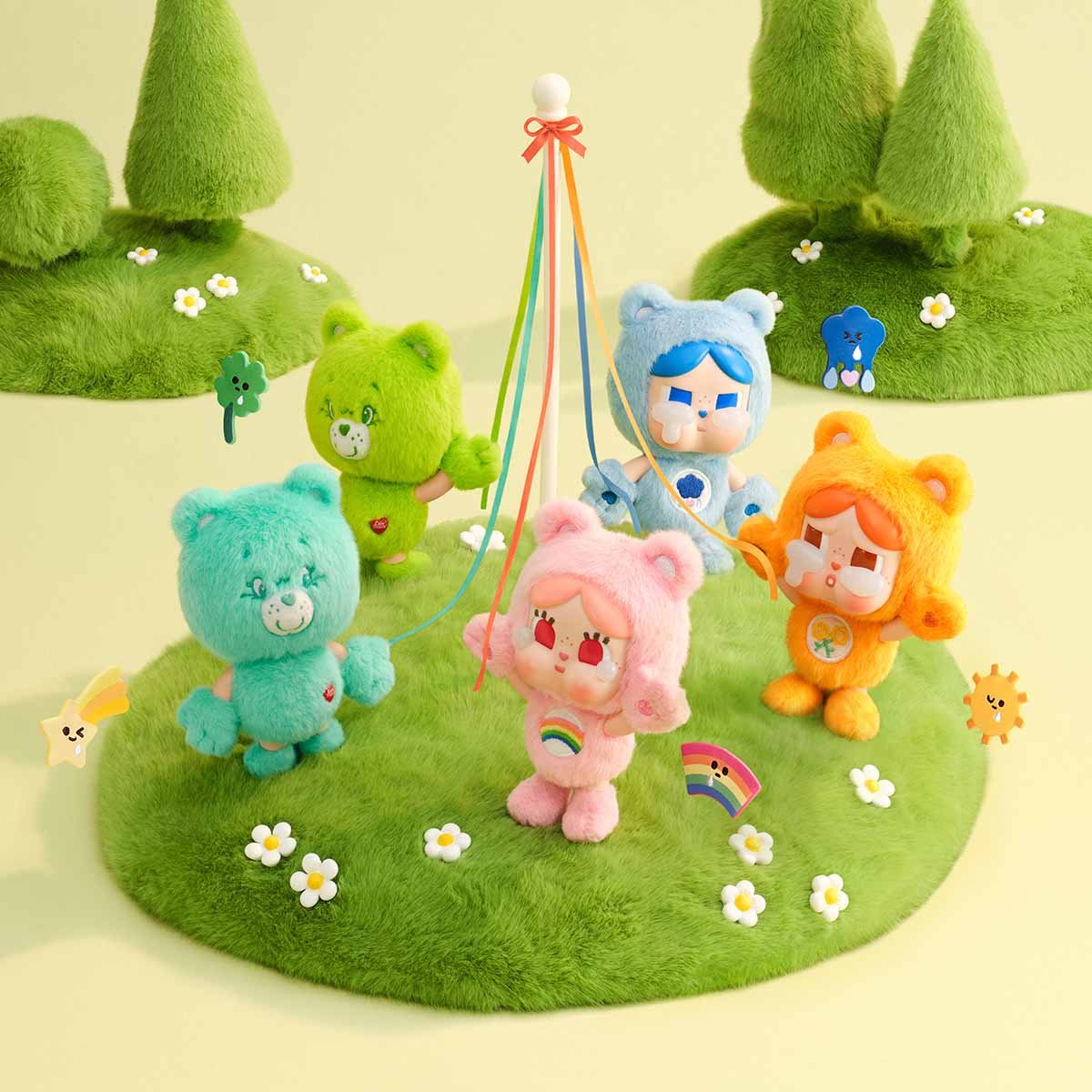CRYBABY × Care Bears ぬいぐるみキーホルダー | ポップマート